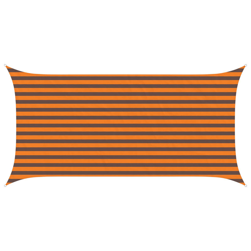 Vidaxl Sunshade Sail Oxford Fabric Rectangular Patio Shade Sunscreen Canopy, 2m W x 4m L, Orange/Brown