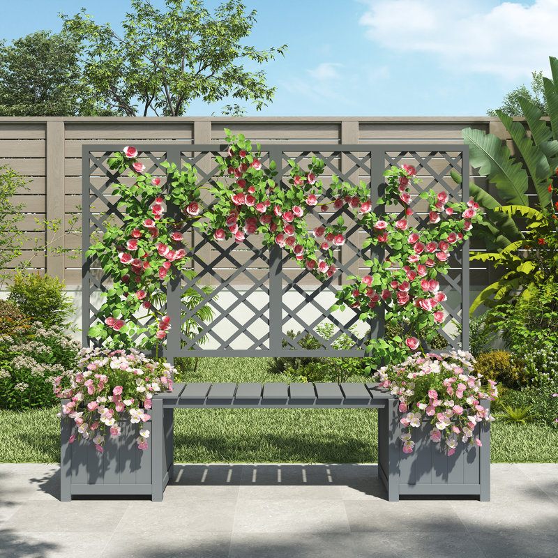 Wood Planter Box, Grey