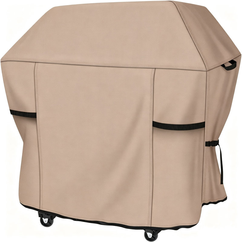 Housse de barbecue kaki robuste, housse de barbecue imperméable toutes saisons pour barbecue à gaz 3 à 5 brûleurs