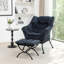 Fauteuil rembourré rembourré avec repose-pieds, canapé-lit confortable moderne avec accoudoirs et poche latérale-259641554