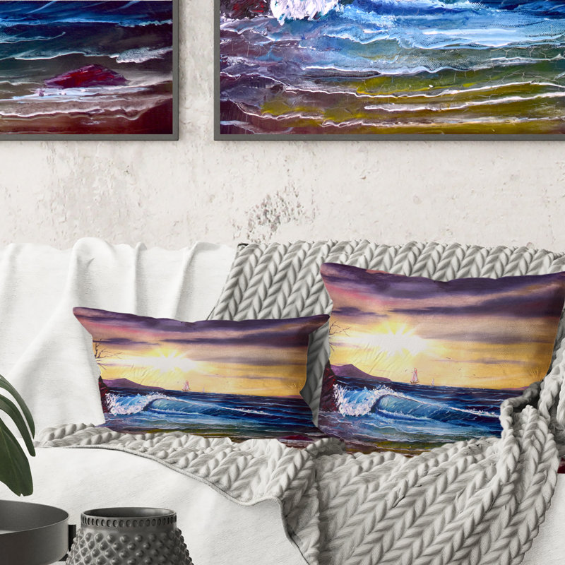 Coussin décoratif, eau, ciel, mer, beauté dans la nature, 18 po x 18 po