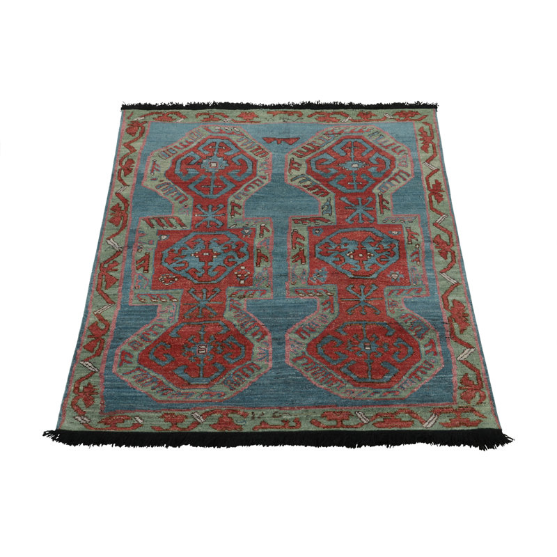 Tribal Rug In Red, Blue, Green Geometric Pattern By Rug & Kilim, Rectangle 10' x 14'