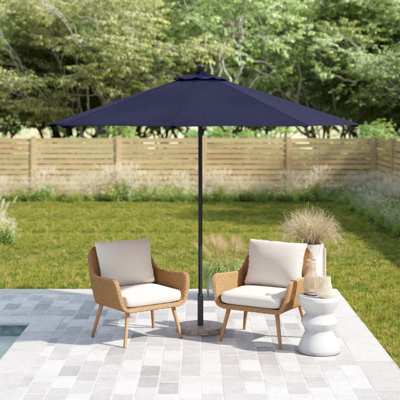 Parasol de marché 9 pi Maria, Toile bleu marine Sunbrella®