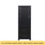Grande armoire de rangement pour salle de bain, armoire de rangement autoportante avec deux tiroirs et tablette réglable, panneau de fibres à densité moyenne avec finition peinte, noir-901230110