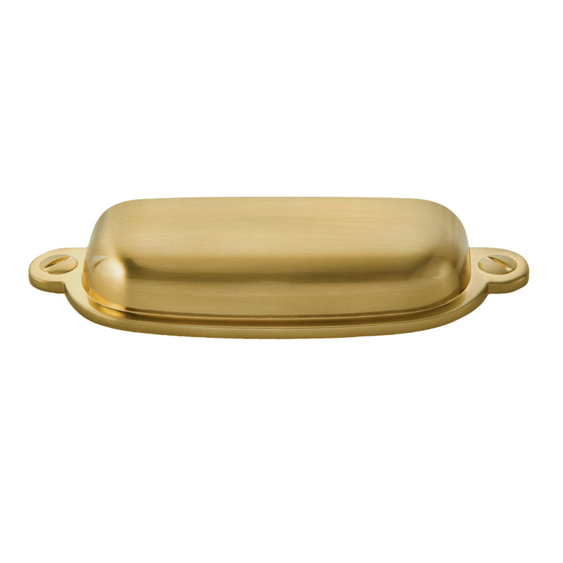 Garner 2-3/4" Satin Brass Cup/Bin Pull, Satin Brass