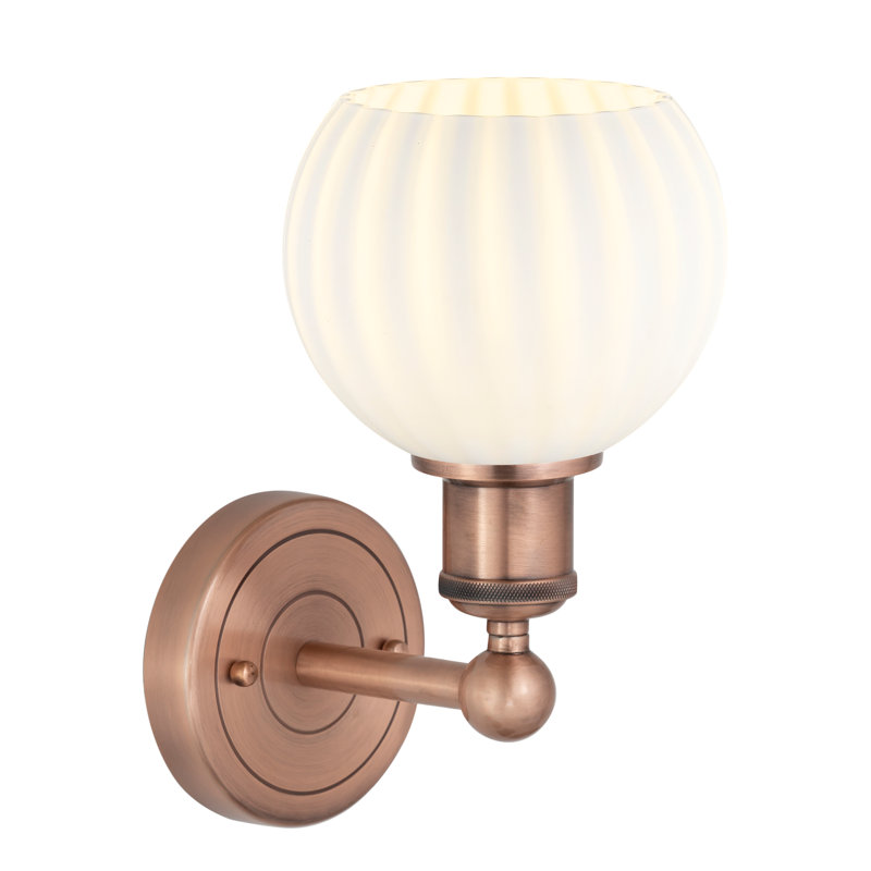 Applique murale 1 lumière Edison Venetian, H 10,25 po x l 6 po x P 7,5 po, Cuivre antique