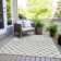 Machine Washable Indoor/Outdoor Xhevrie Gray Rug