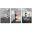 Décoration murale moderne phare de couleur vive avec paysage noir et blanc-102298401-102298398