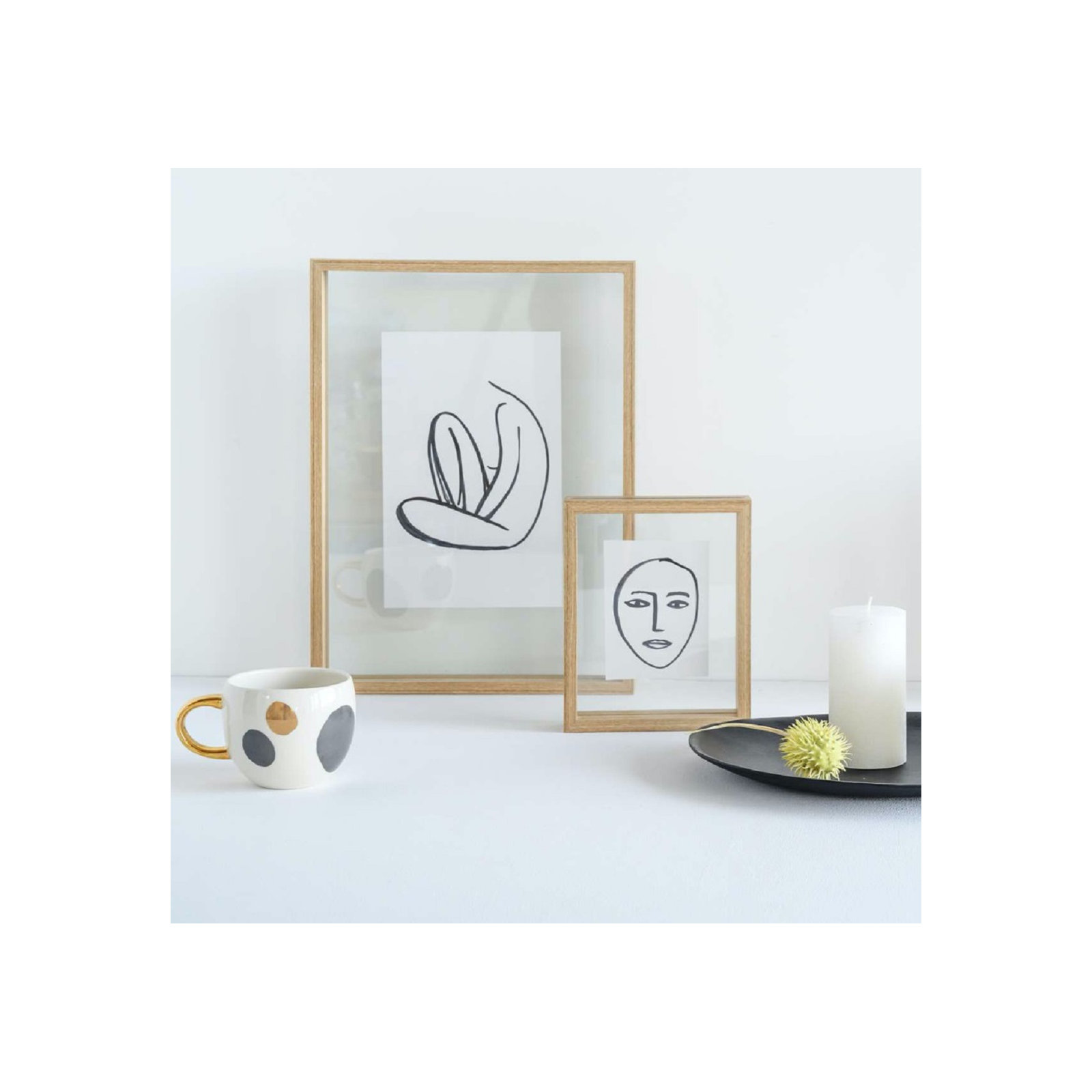 Luiz Wood Floater Picture Frame, 6" x 8", Natural