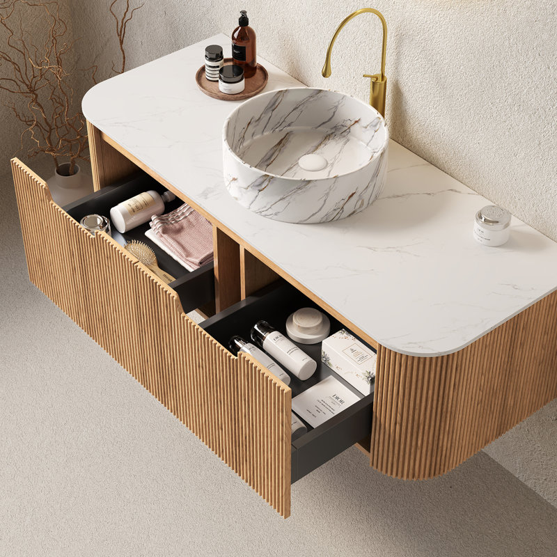 Meuble-lavabo de salle de bain 48 po avec lavabo, lavabo mural 48 po, 48"