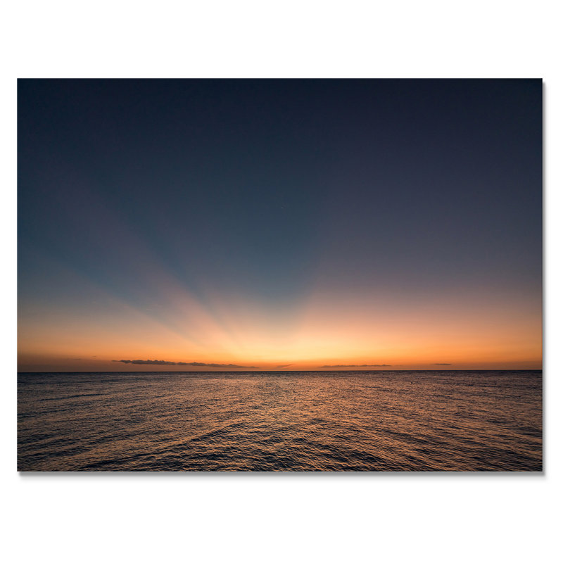 «Tropical Caribbean Island Sunset I», reproduction sur toile, H 30 po x l 40 po x P 1,5 po, Toile tendue