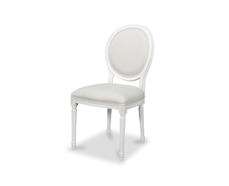 Hugo Upholstered Dining Chair, White