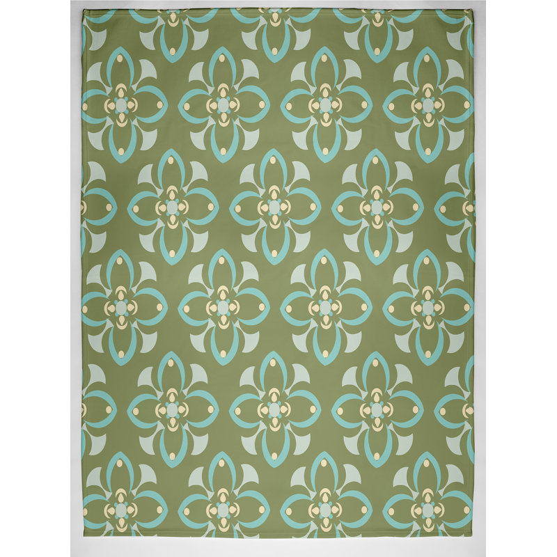 Irma Plain Weave / Muslin Throw Blanket, Green