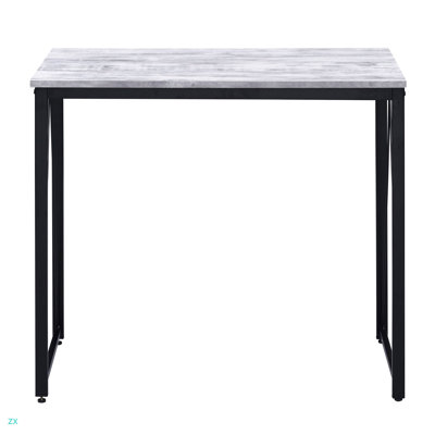 Bureau antique de 35,5 po avec base en métal