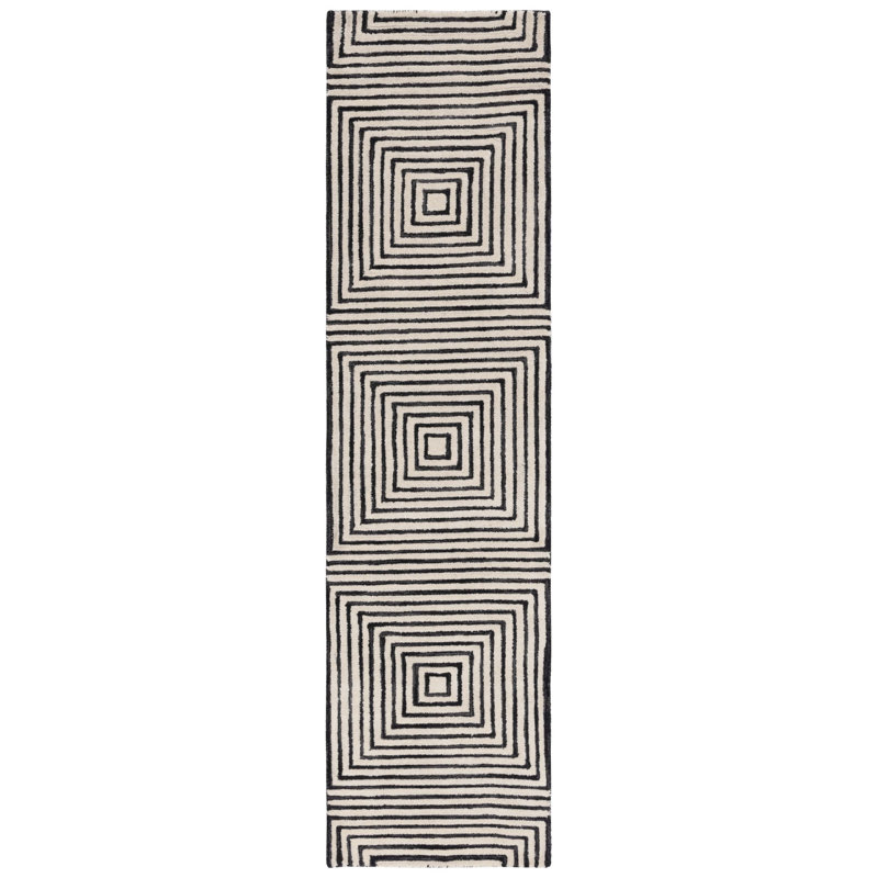 Swansea Wool Geometric Indoor Rug, Runner 2'3" x 9'