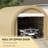 10' X 16' Carport, Heavy Duty Portable Garage Storage Tent With Large Zippered Door, Anti-UV PE Canopy Cover For Car, Truck, Boat, Motorcycle, Bike, Garden Tools, Outdoor Work-124559525
