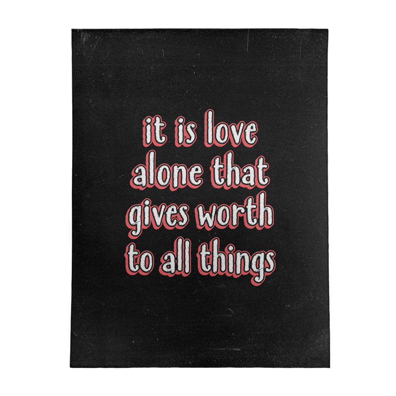 Tapis en polyester tableau noir style "love, Rectangle 9 pi x 12 pi