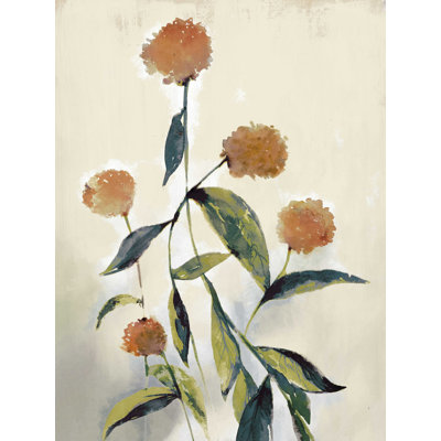 Reproduction d'art sur toile tendue avec fleurs bleu marine et sauge Spice