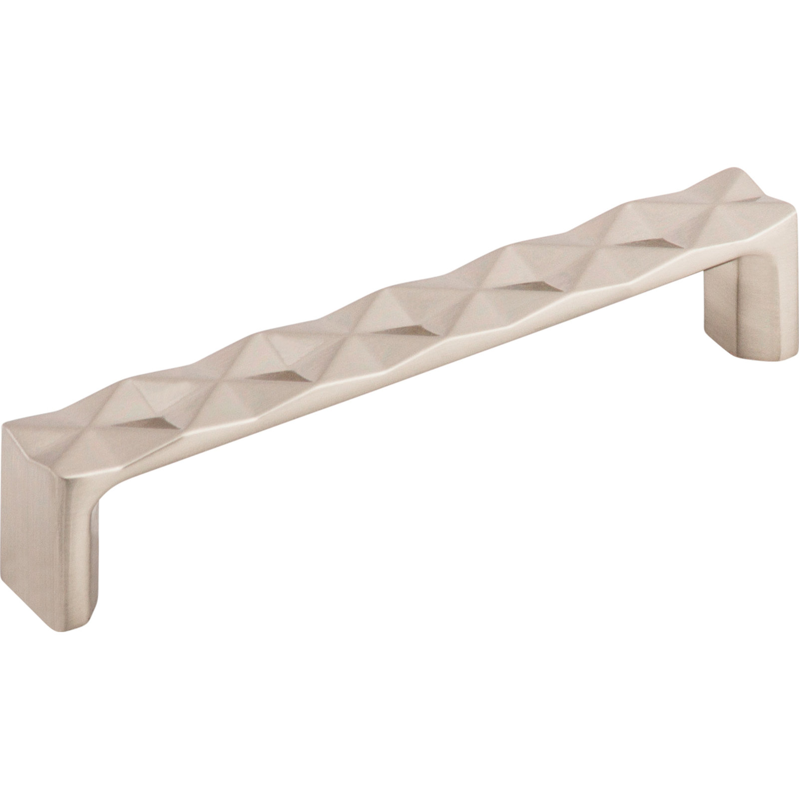 Quilted Bar Cabinet Pull, Brushed Satin Nickel, 5 1/16" Center to Center