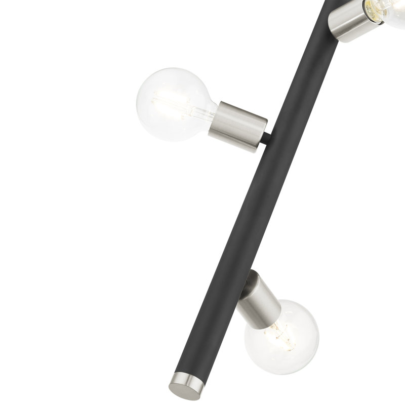 Luminaire suspendu à 3 lumières Jolisha, Noir