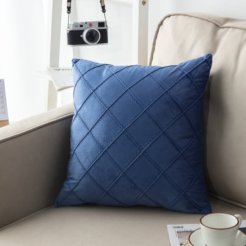 Ensemble de 2 taies décoratives carrées 18 "x 18", Bleu, H 33,45 po x l 140,94 po x P 41,73 po