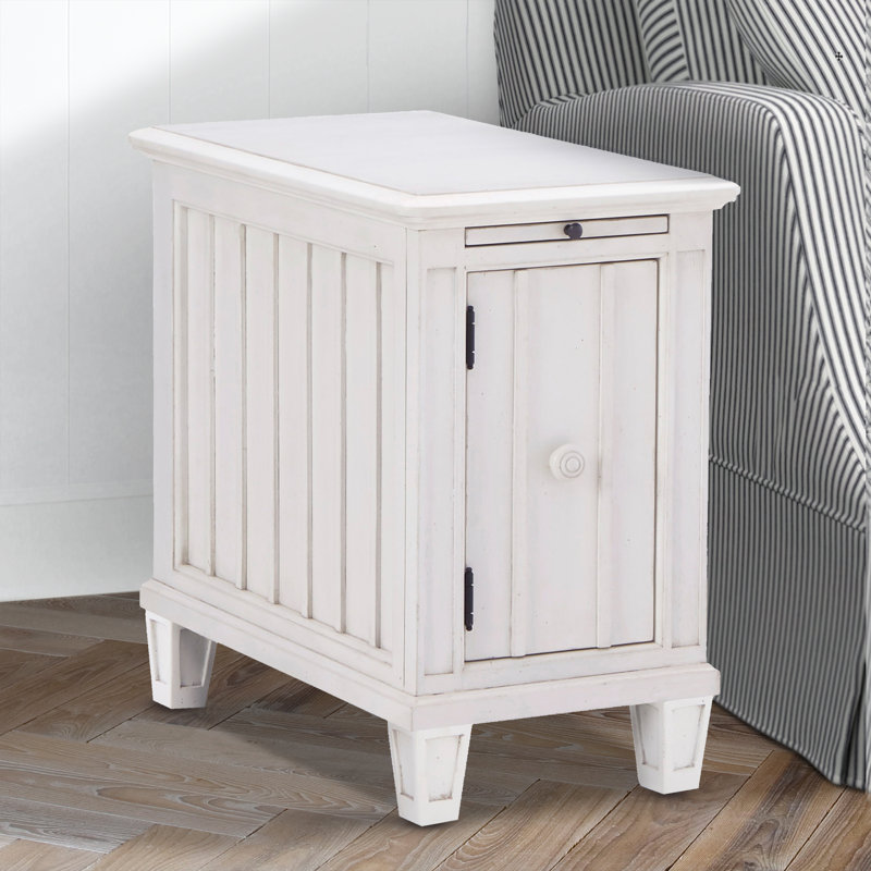 Belford End Table with Storage, Antique White