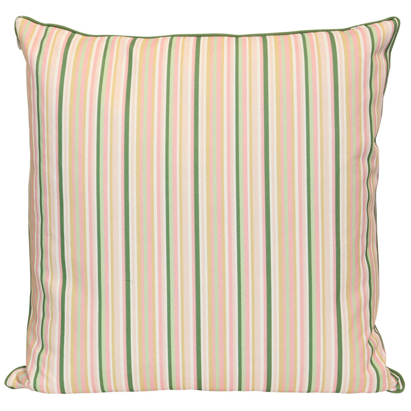 Coussin Tamara Day for StyleCraft Soft Stripe - multicolore et sauge douce - 24 po x 24 po, 24 po x 24 po