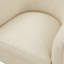 Chaise avec tissu beige, base pivotante en bois brun, rotation à 360 degrés, revêtement en chenille, coussin et conception amovibles de 6 po d'épaisseur, siège en bois sans assemblage, coutures cordées, coussin de style, facile à-1429576749