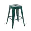 Tabouret à hauteur de comptoir 24 po, ensemble de 2 tabourets de bar en métal sans dossier, non empilable, amovible et facile à assembler, conception peu encombrante pour îlot de cuisine / bar / café / salle à manger (vert émeraude)-129691606
