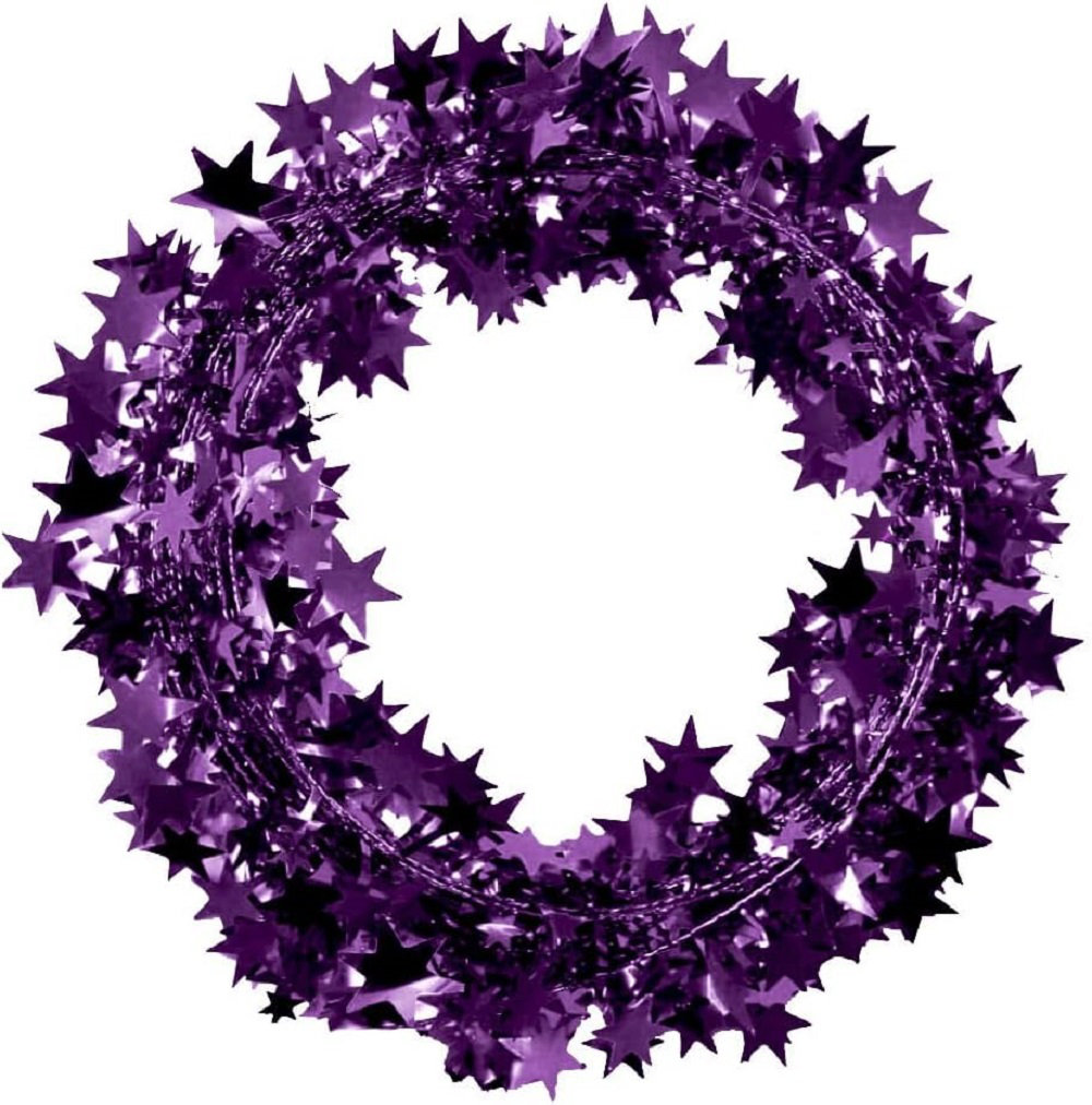 The Holiday Aisle® Star Wire Shiny Garland Purple - Halloween, Christmas Party, Wedding, Birthday, Festive Home Decoration Ornament 25ft Purple (1/pkg) Pkg/1 The Holiday Aisle®