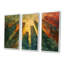 Vert, rouge, urbain, rétro, gratte-ciel III, ensemble de reproductions d'art mural-525377290-525377295