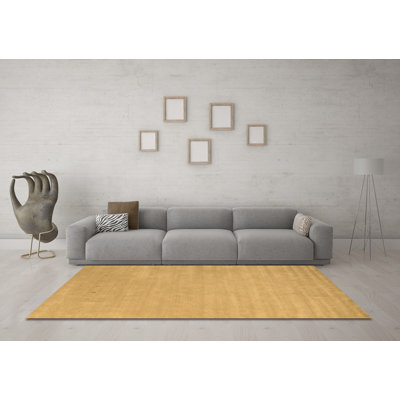 Tapis contemporains brun lavable à la machine 2653