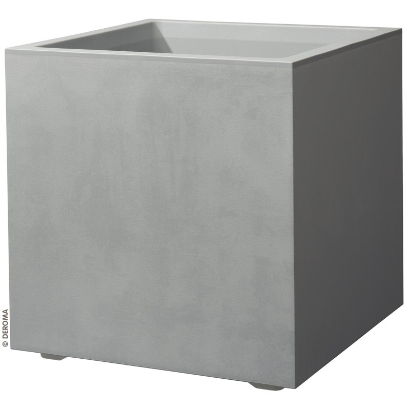 Boîte à fleurs en plastique Kerra, Gris anthracite, H 15,4 po x l 15,4 po x P 15,4 po