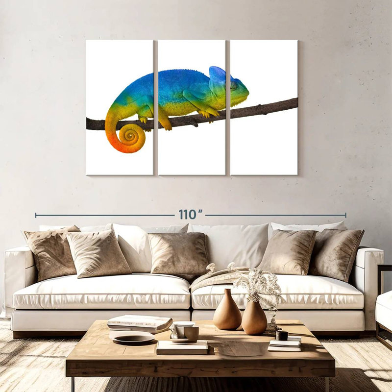 Brampt Vibrant Blue Chameleon, 48" H x 74" W