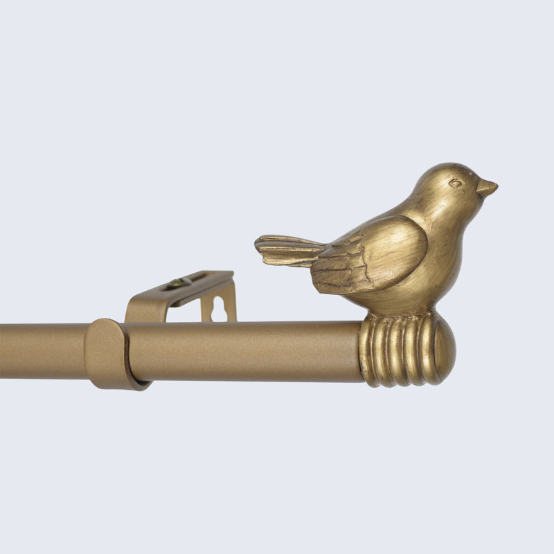 Tringle à rideaux simple réglable Kolb, Doré de la Renaissance, 48 po à 84 po