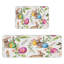 Lapins aquarelles et œufs floraux, 2 tapis de cuisine antidérapants