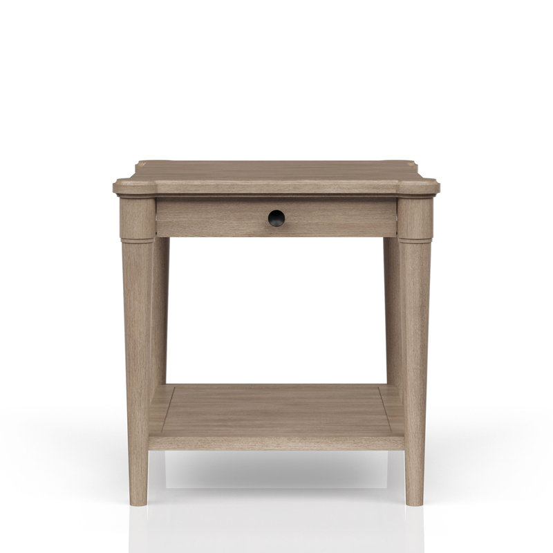 Sanded End Table With Storage Drawer, Sand