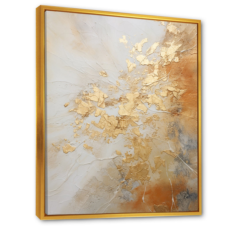 Geode Magic II sur toile, Cadre flottant doré, H 32 po x l 24 po x P 1 po