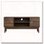 Meuble télé de 110 cm (43,31 pouces), de style moderne du milieu du siècle, pour téléviseurs de 81/114 cm (32/45 pouces), meuble multimédia avec rangement
