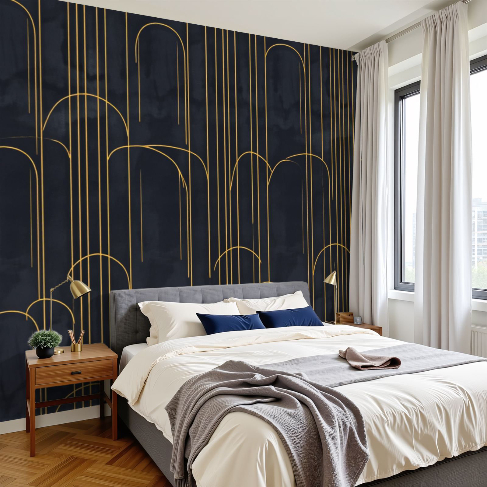 Red Barrel Studio Modern Peel and Stick Wallpaper Abstract Geometric ...