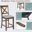 Ensemble de chaises à hauteur de comptoir pour 4 personnes, chaise de cuisine avec siège rembourré, tabouret de bar à hauteur de comptoir pour salle à manger, noyer