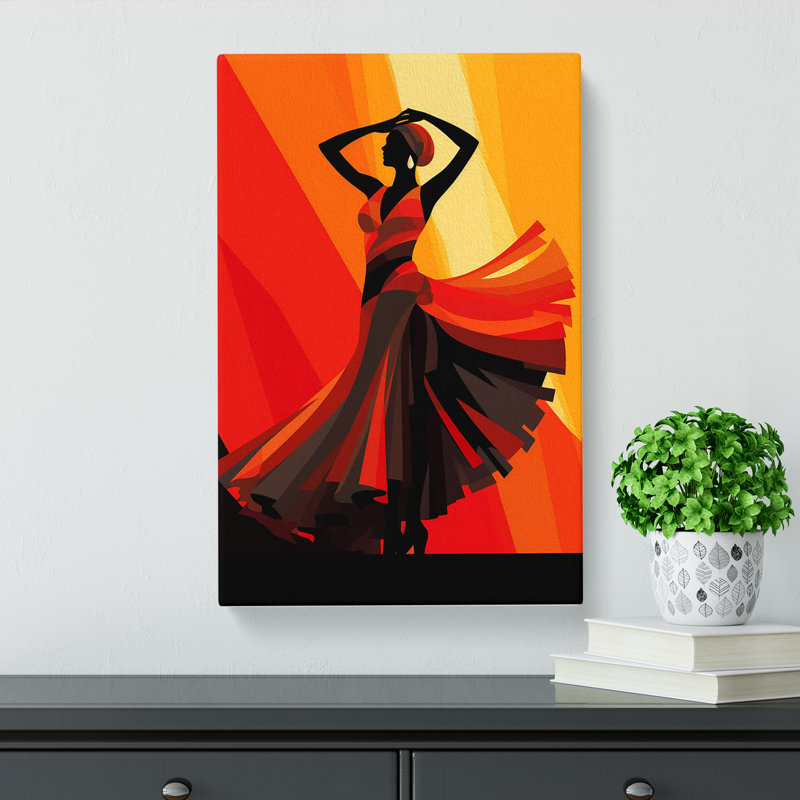 Flamenco Dancer Deco - Print, 60cm H x 40cm W x 3cm D