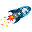 Flying Rocket Wall Stickers-1963359708-1963359709