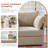 Merchelle 36'' W Oversized Premium Chenille Armchair With Accent Pillow & Removable Cushions-800230967-782254581