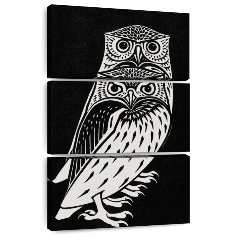 Brampt Two Owls 1921, 32" H x 20" W
