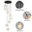 Earlyn Glode Cluster Staircase Black Pendant Light(Bulbs Included)-1555420174-1569488457