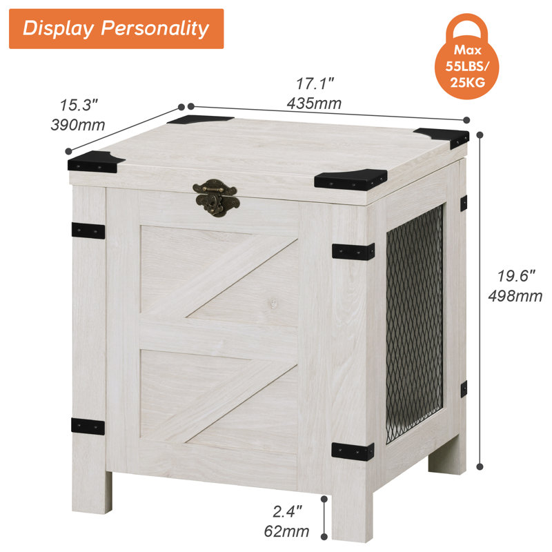 Table de chevet avec serrure rustique et armoire de rangement pour petits espaces, table d'appoint, Blanc