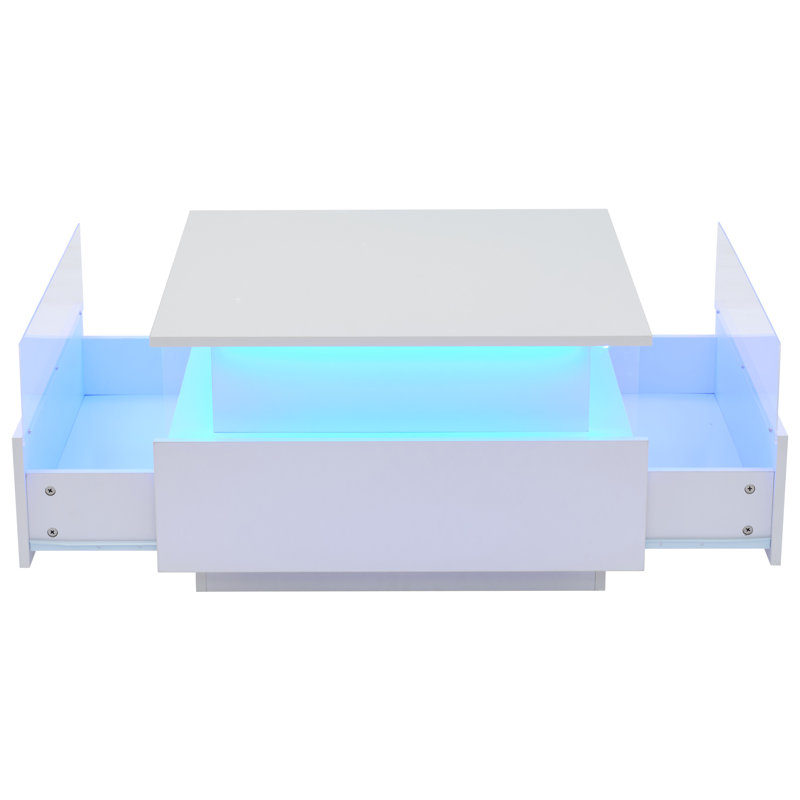 Deakyn Coffee Table with Storage, White