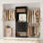 25" - 96” W Closet System with Wooden Drawers and Hanging Rods(Cut to Fit)-1141610031