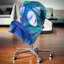 Mystic Blue Fractal - coussin imprimé abstrait-30628636-30628632